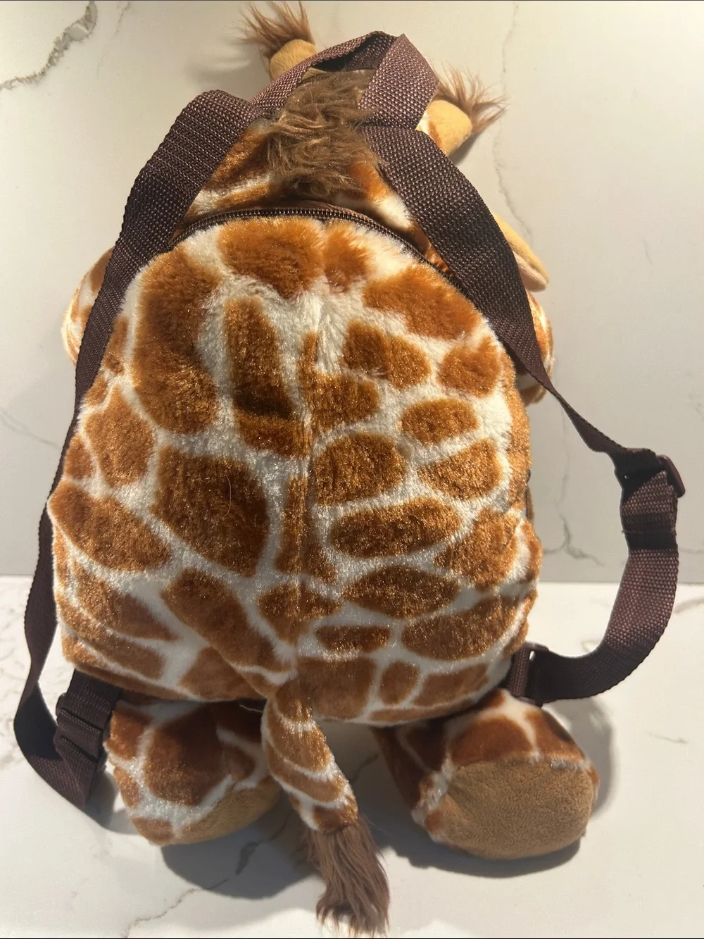 Plush Giraffe Stuffed Animal Backpack - Brown & Cream